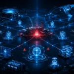 Tata Electronics cyber breach illustration showing supply chain security controls, cybersecurity monitoring systems, and protection of sensitive manufacturing and intellectual property data.