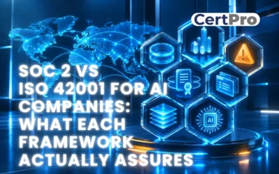 SOC 2 VS ISO 42001 FOR AI COMPANIES: WHAT EACH FRAMEWORK ACTUALLY ASSURES